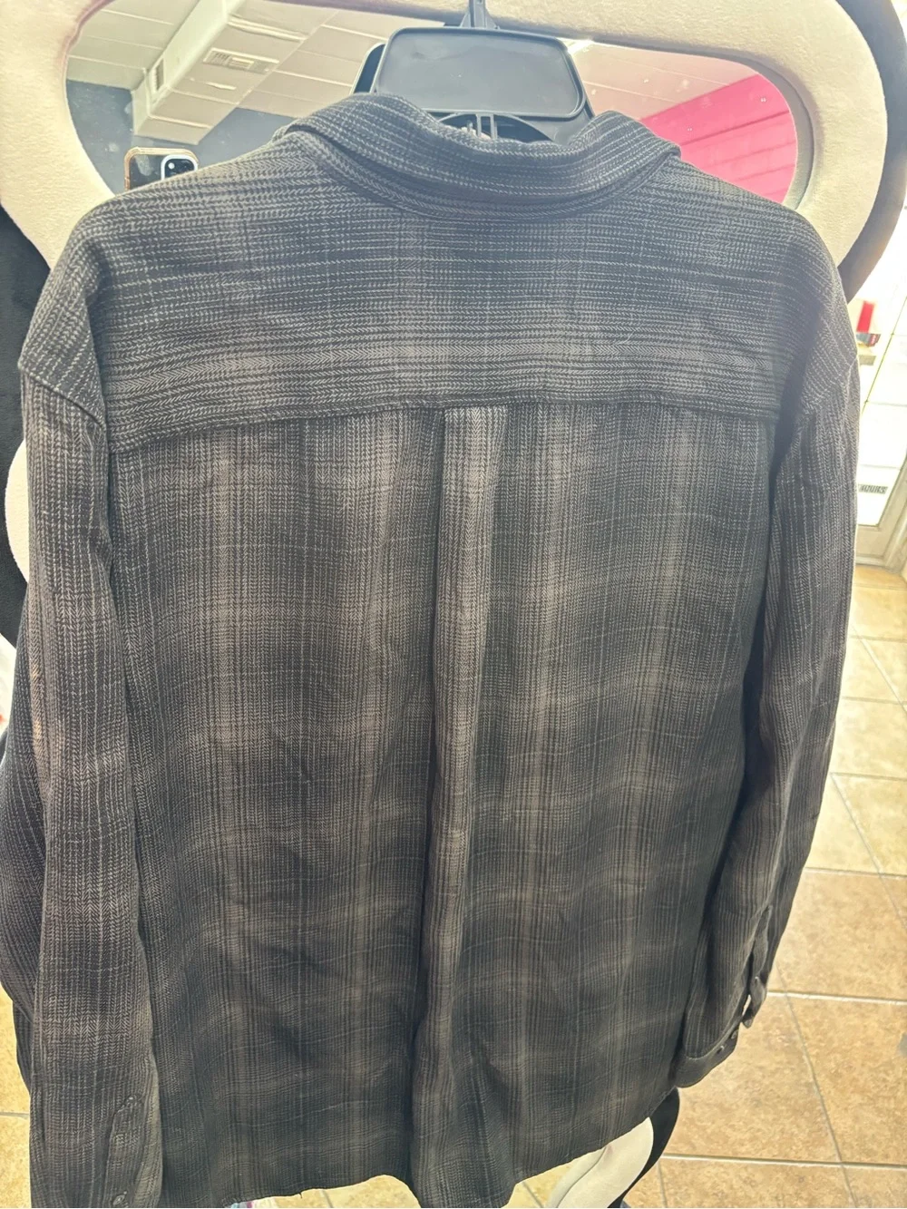 The North Face Black Charcoal Plaid Button-Up Shirt
